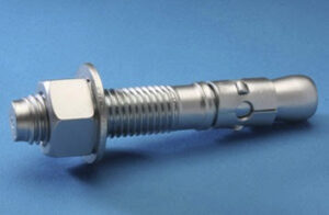Concrete Fastener on a blue background - protect concrete anchors from damage
